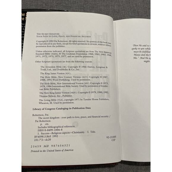 The Secret Kingdom Your Path to Peace, Love, and Financial Security P Robertson - Picture 6 of 8